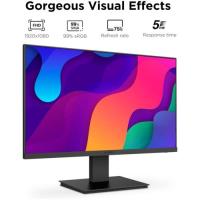 KOORUI 23.8" 24N1 IPS 75Hz Monitör Siyah 5ms 1920x1080, 75Hz, VGA, HDMI, Vesa 24" EKRAN 